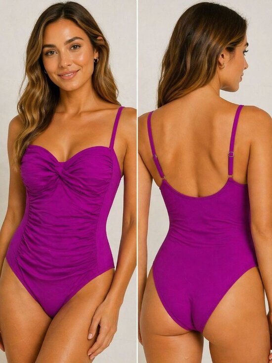 La Blanca Other - La Blanca by Rod Beattie 1 Piece Bright Pink Swimsuit Womens Size 6 Tall Beach